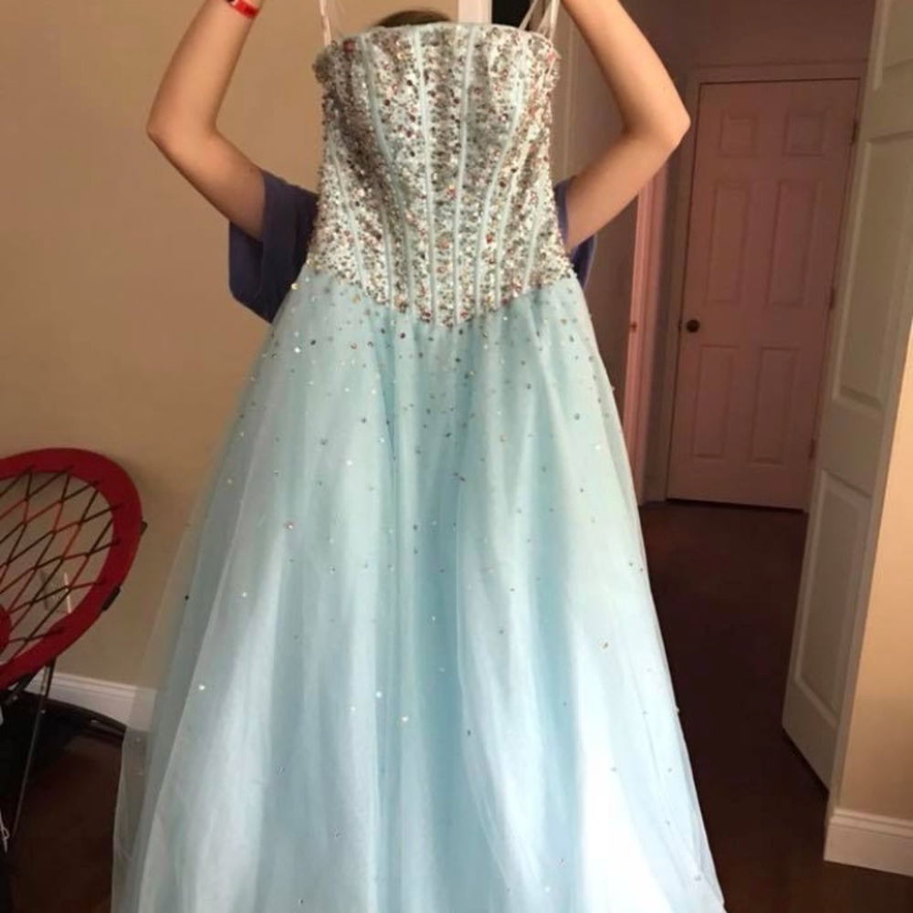 Tiffany-light blue gown size 2